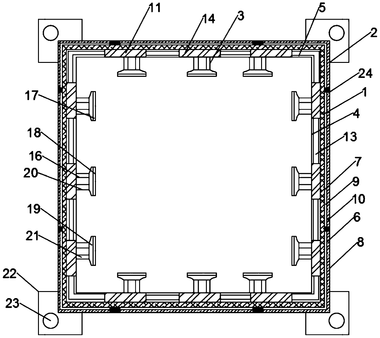 An electromechanical heat insulation and fire protection device