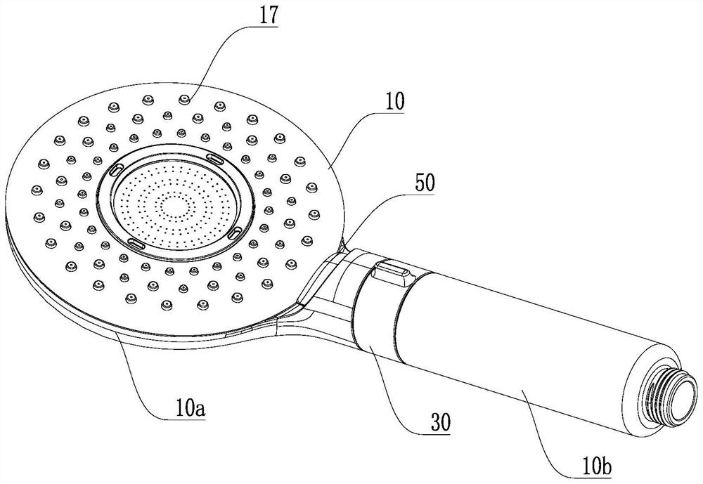 Waterway switching mechanism of shower head