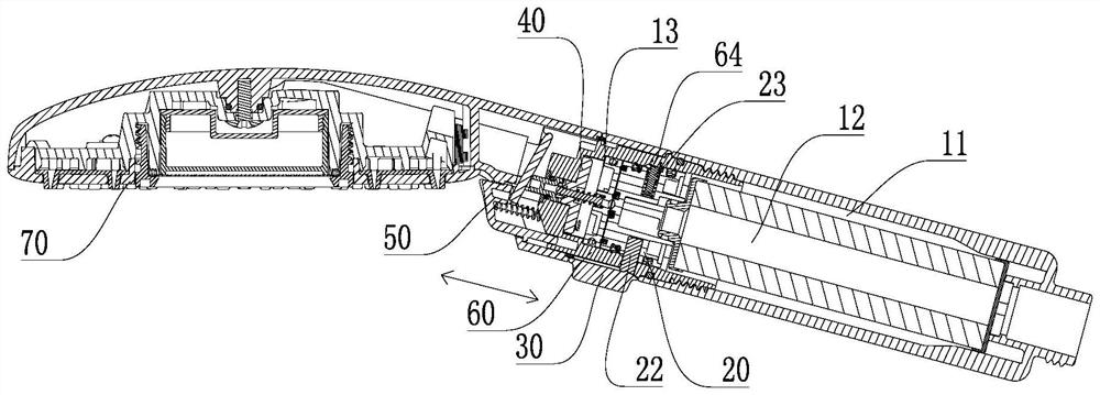 Waterway switching mechanism of shower head