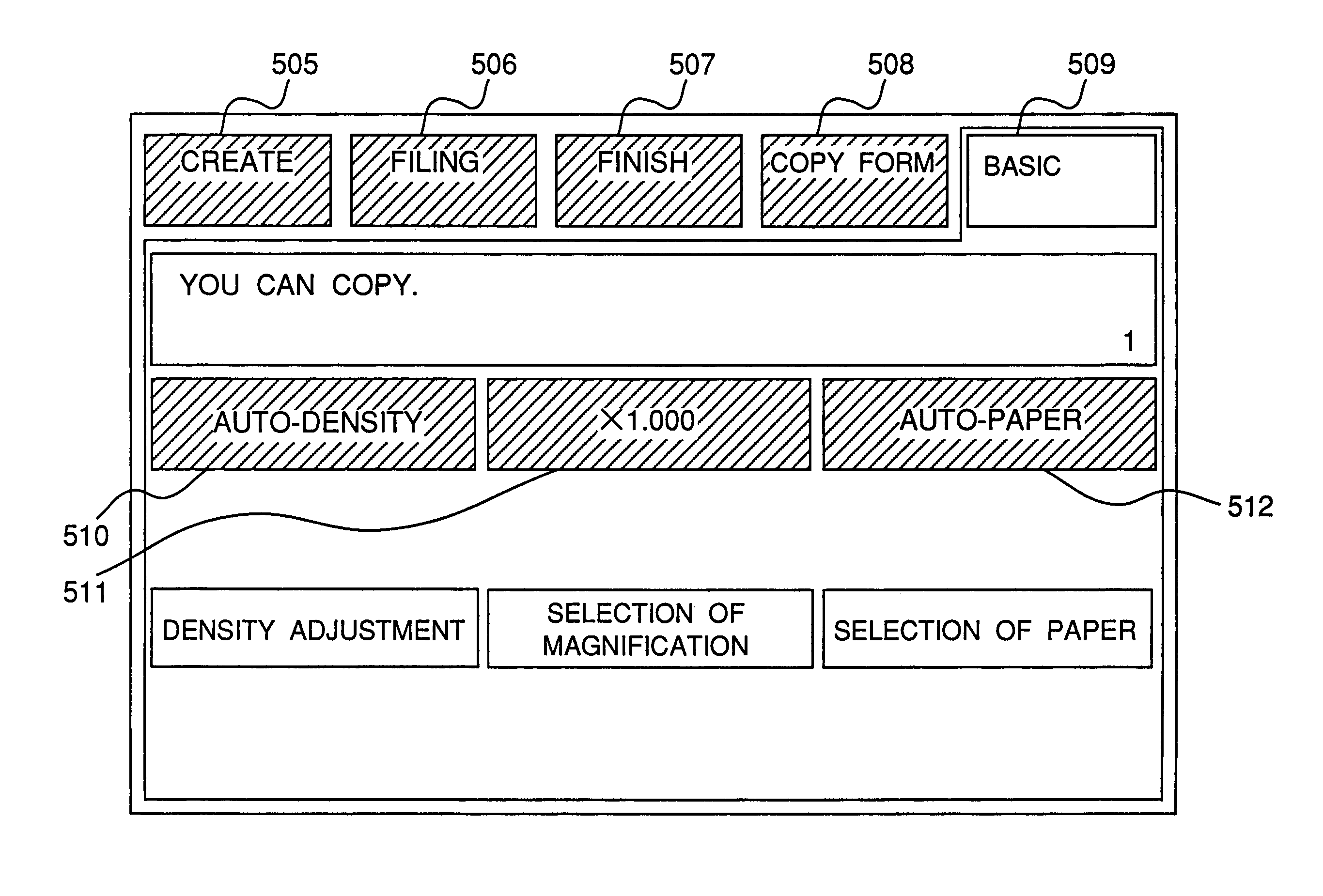 Image forming apparatus having a display changeable in color according to operational mode