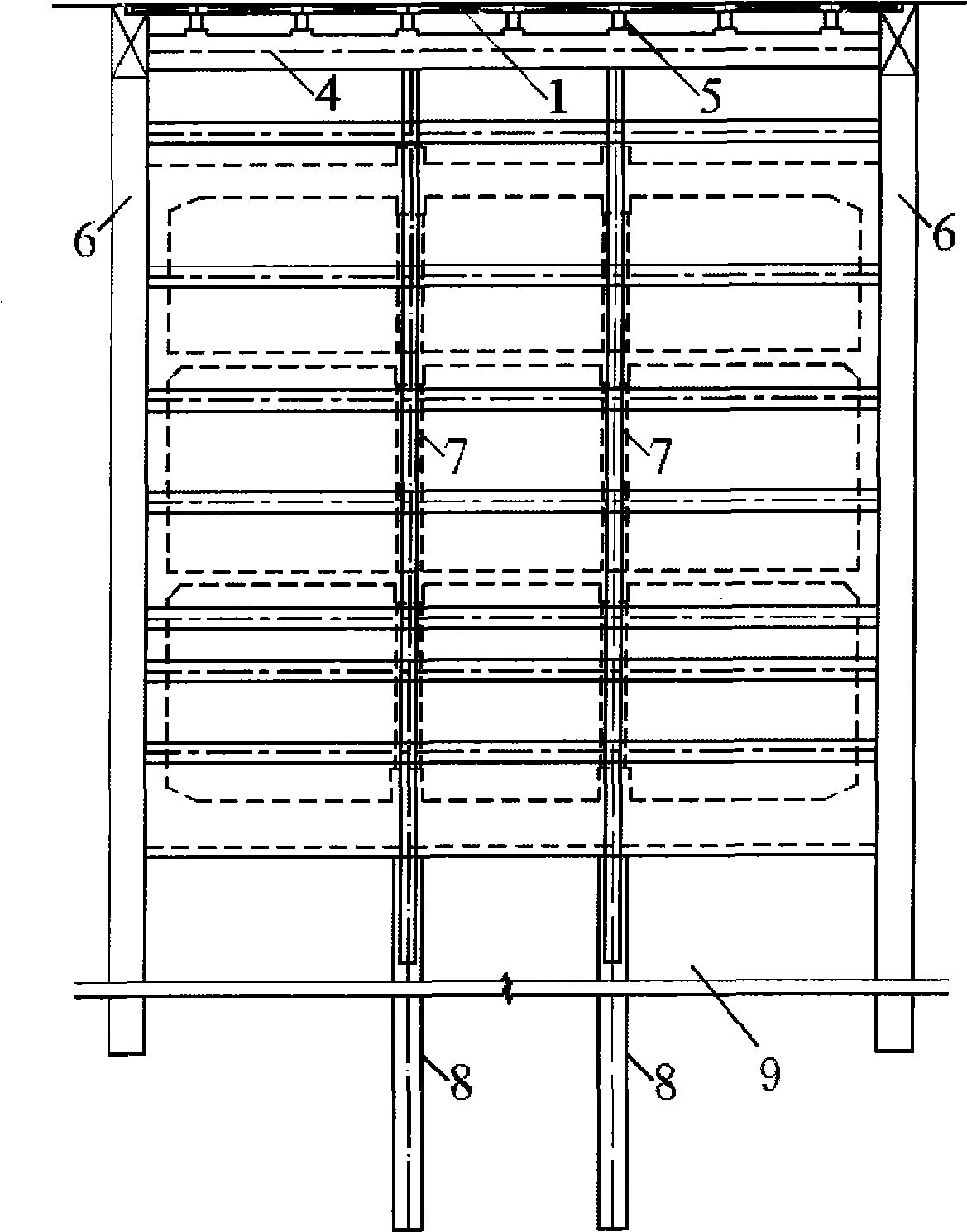 Digging method foundation pit structure of steel cover and plate cover, and construction method