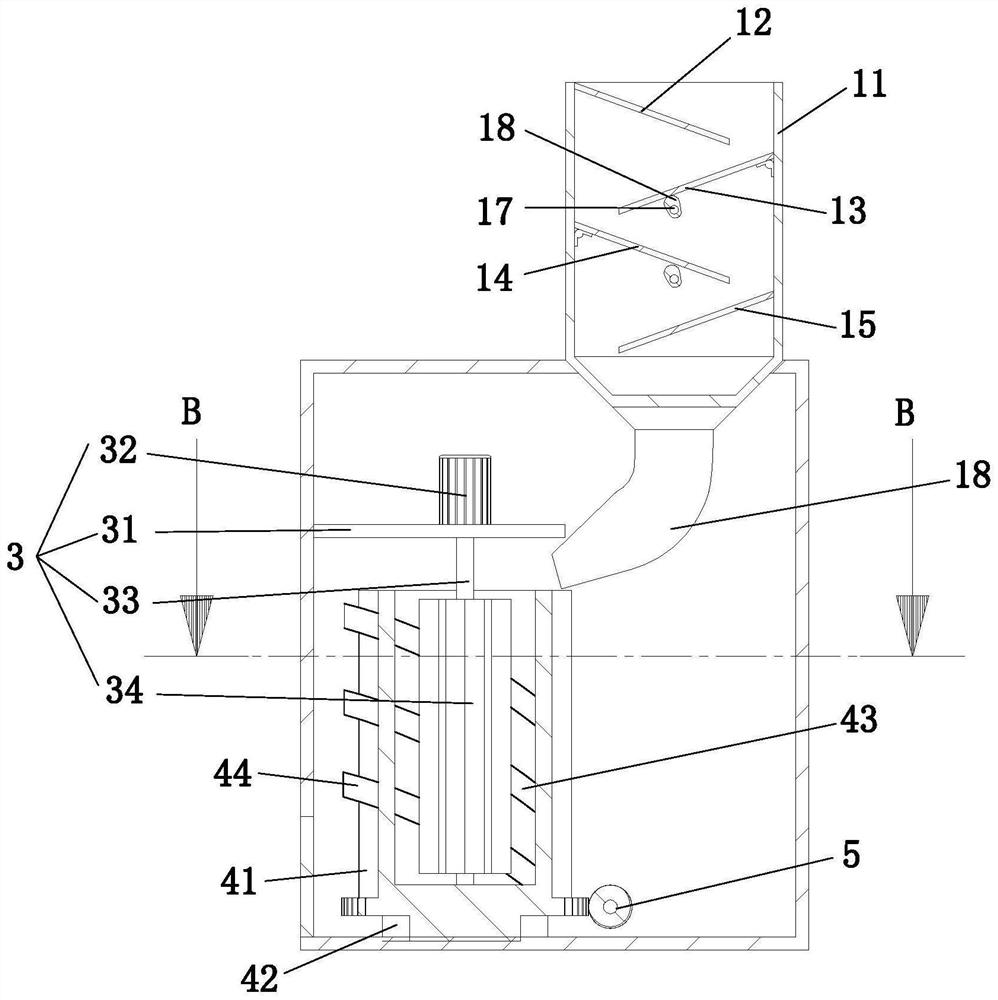 Drying device for silk-shaped crops