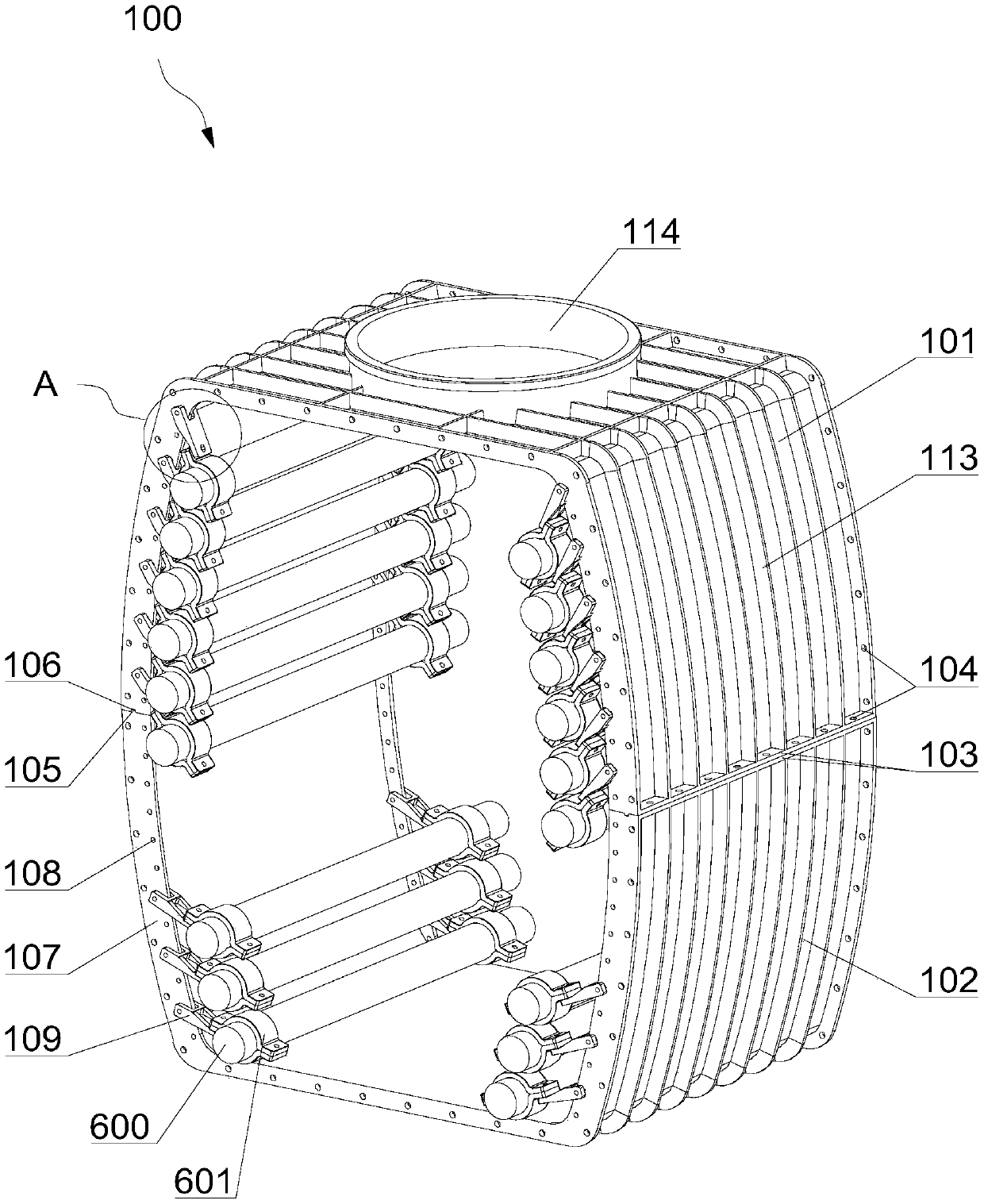 Composite cable comprehensive pipe rack and constitutional unit thereof