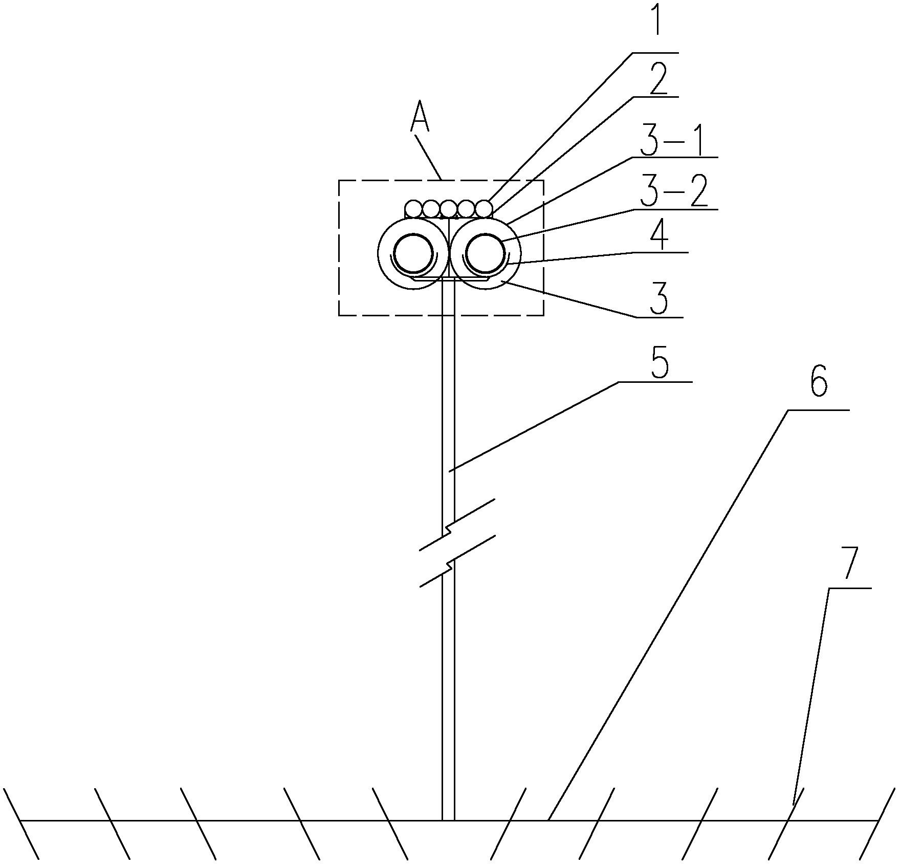 Fresnel thermal power generation overlapped heat collector