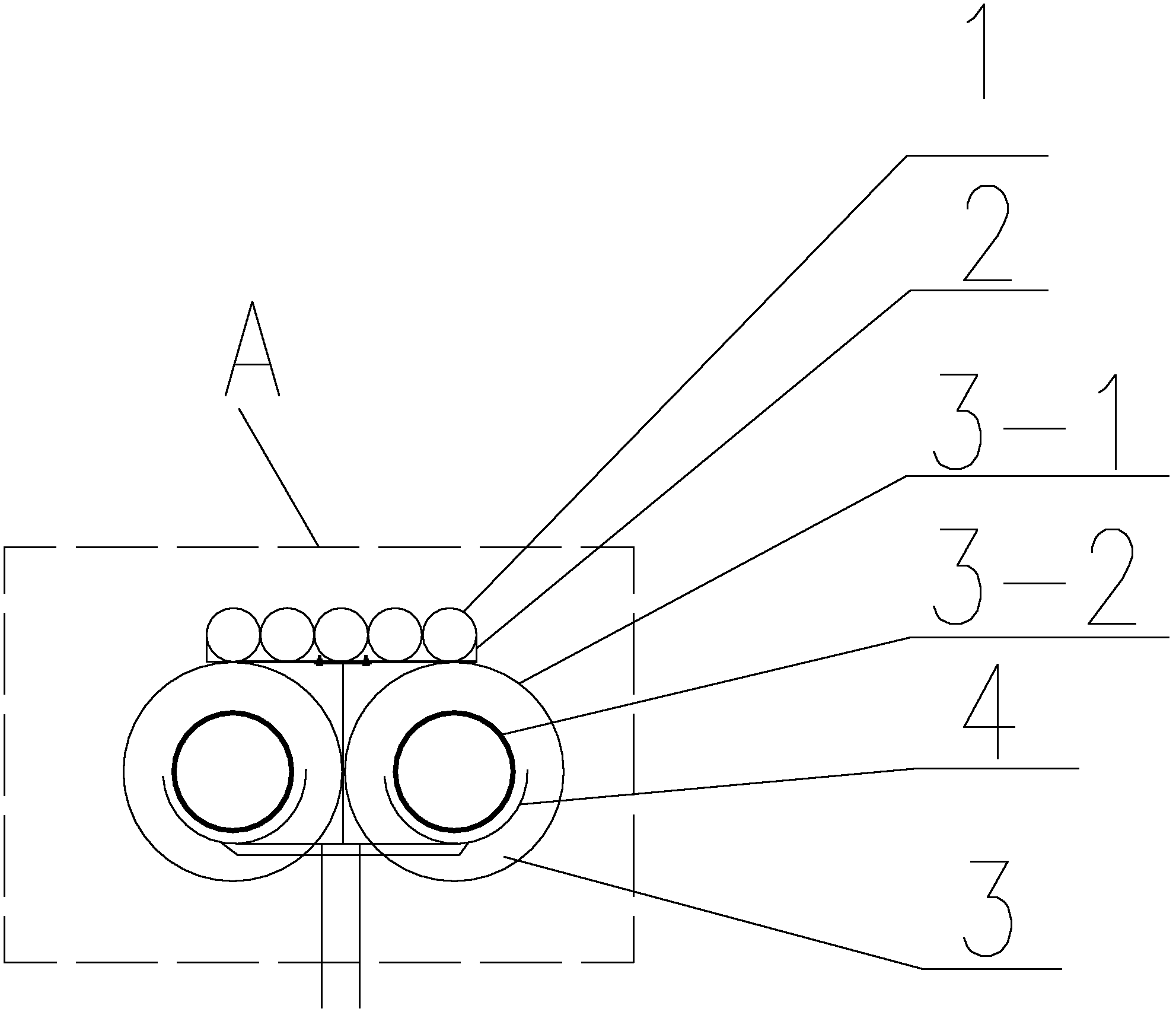 Fresnel thermal power generation overlapped heat collector