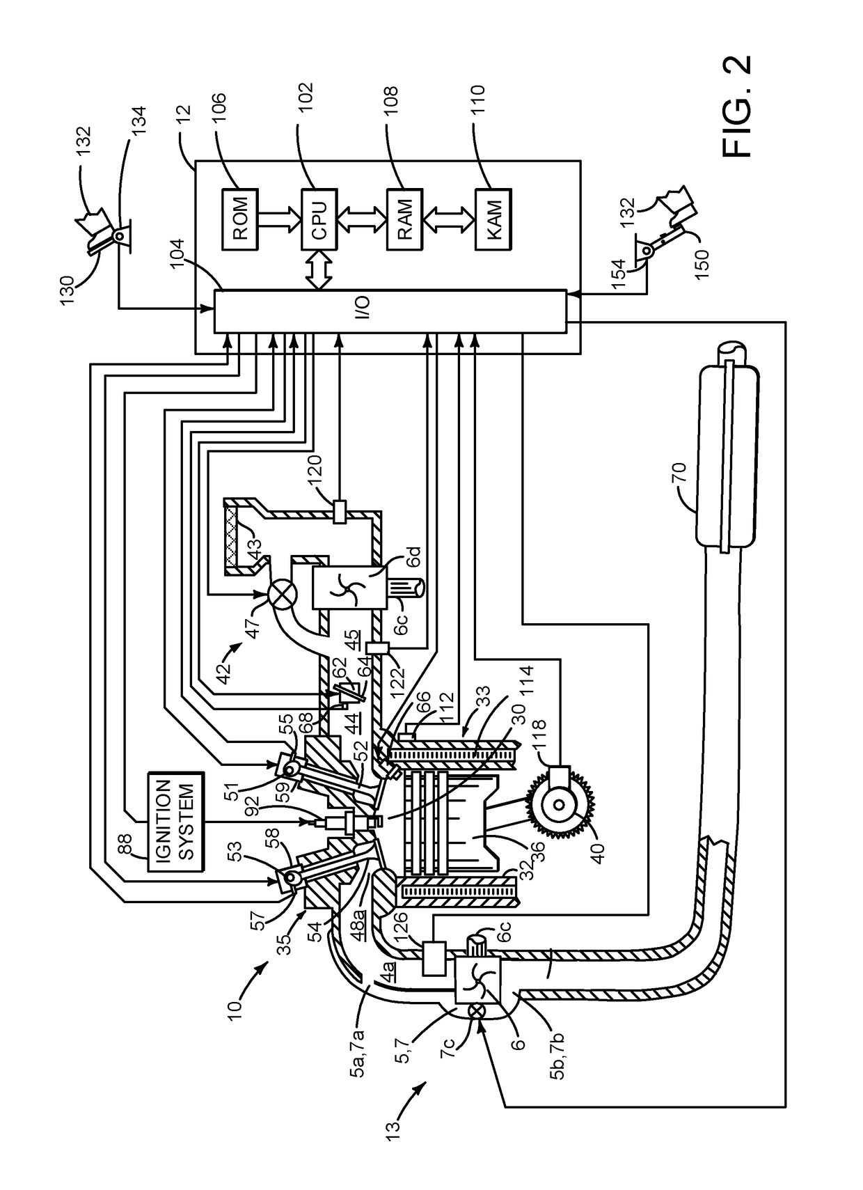 Internal combustion engine with exhaust-gas turbocharging arrangement
