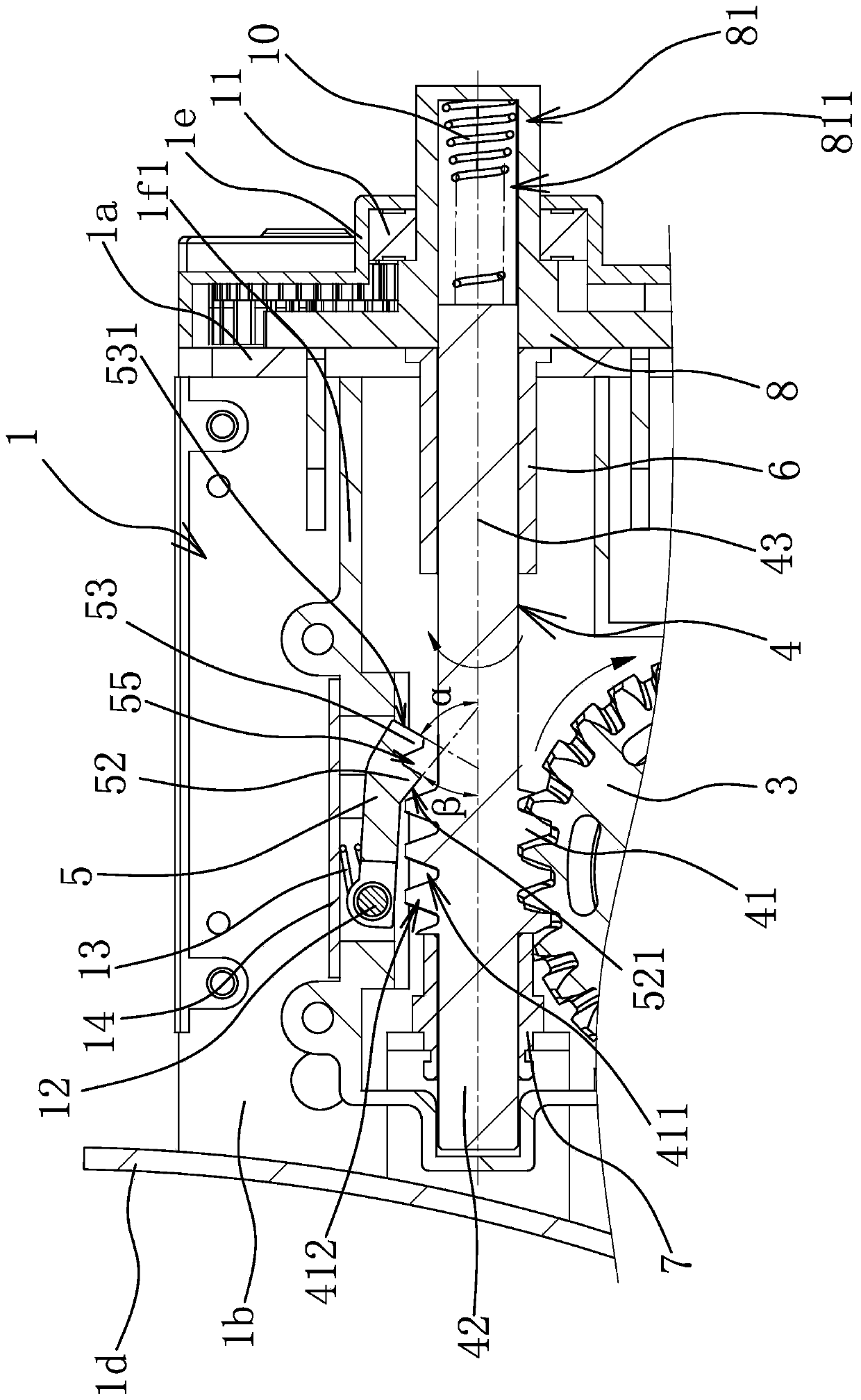 Retracting and releasing mechanism of binding device