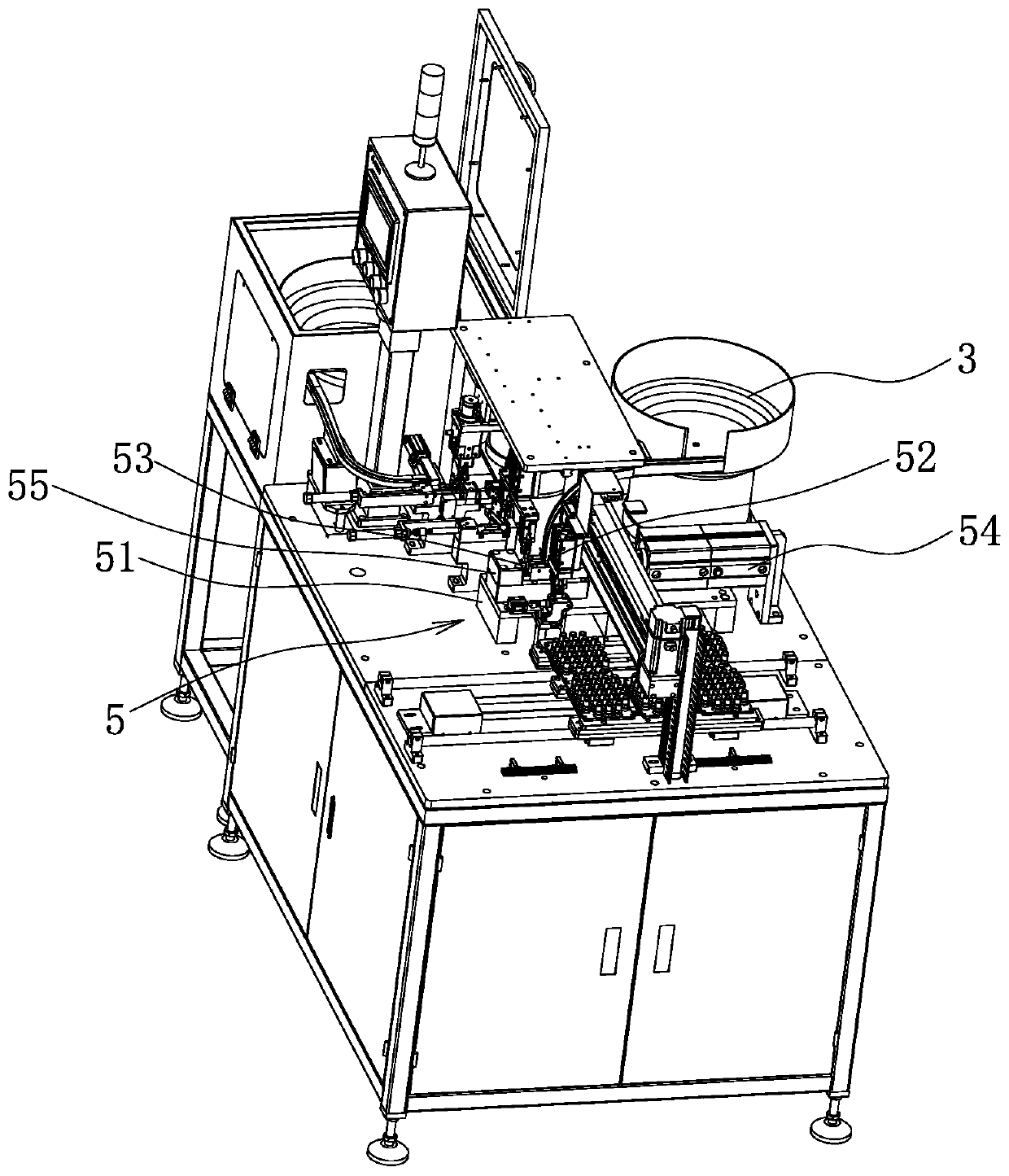 Automatic pipe inserting and external sleeving assembling machine