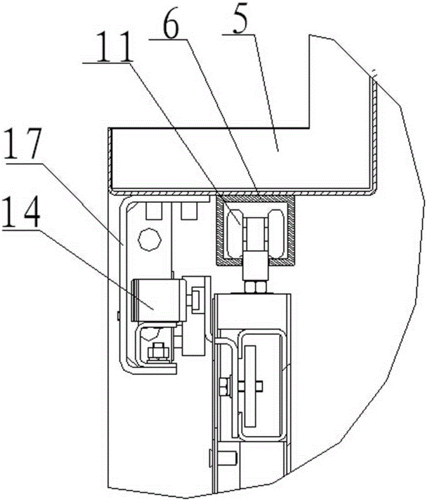 Two-door-leaf manual folding car door device for elevator
