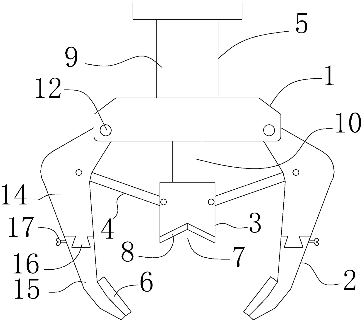 Clamp for carrying monocrystalline silicon rod