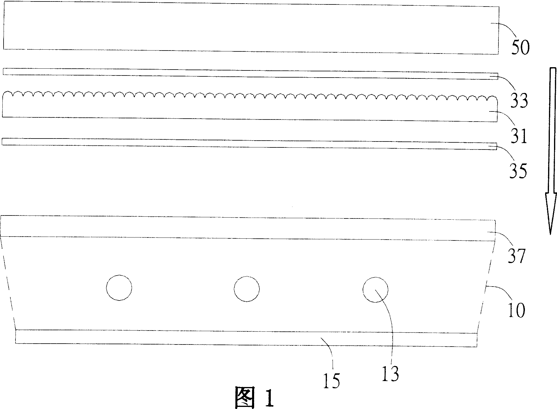 Backlight module and diffusion board structure used thereby