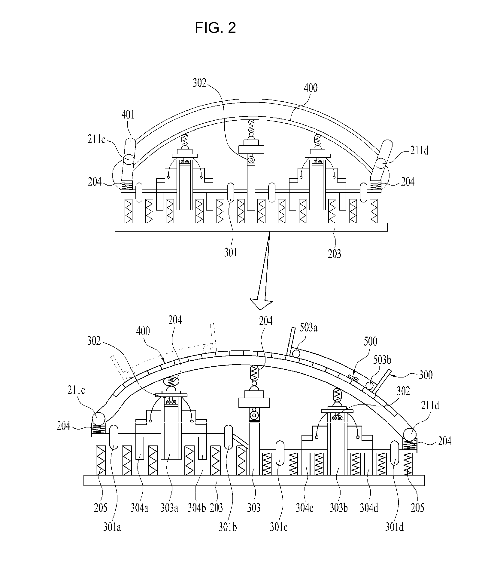 Electric device for lifting moving sidewalk for vehicle