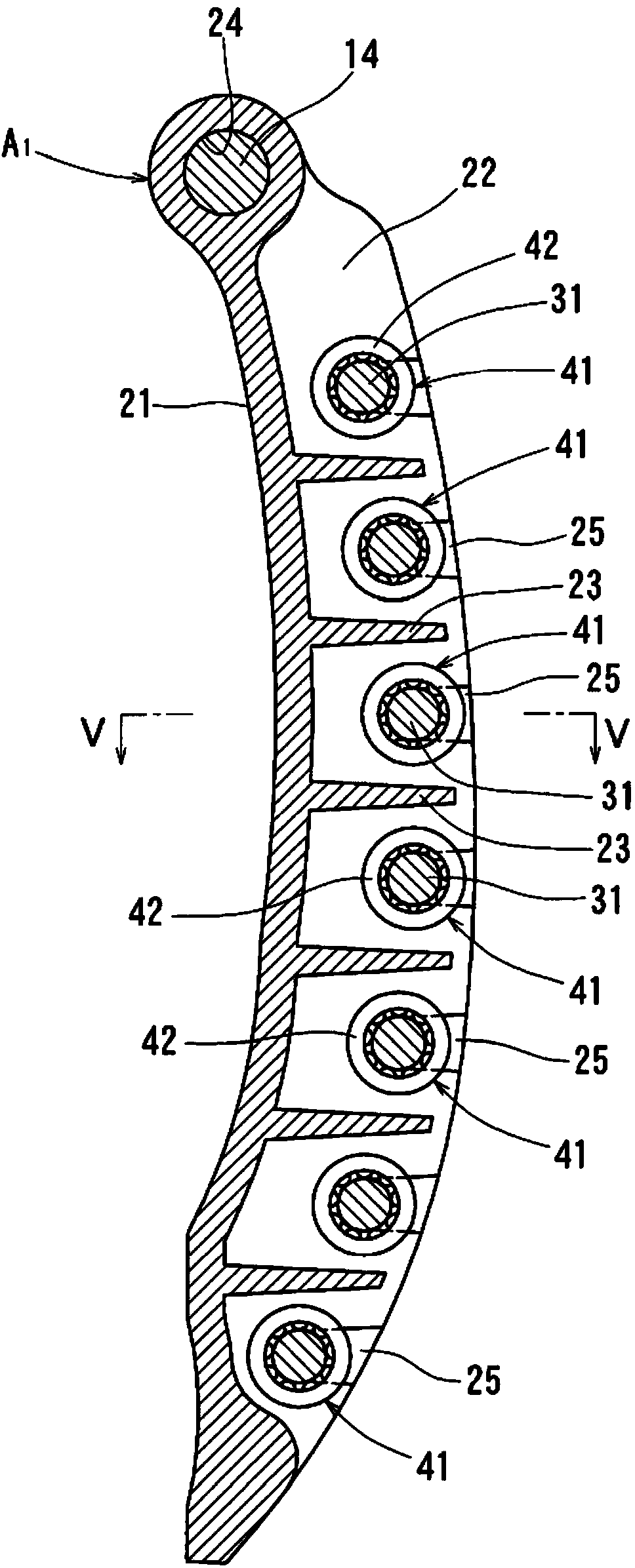 Chain drive device for camshaft drive