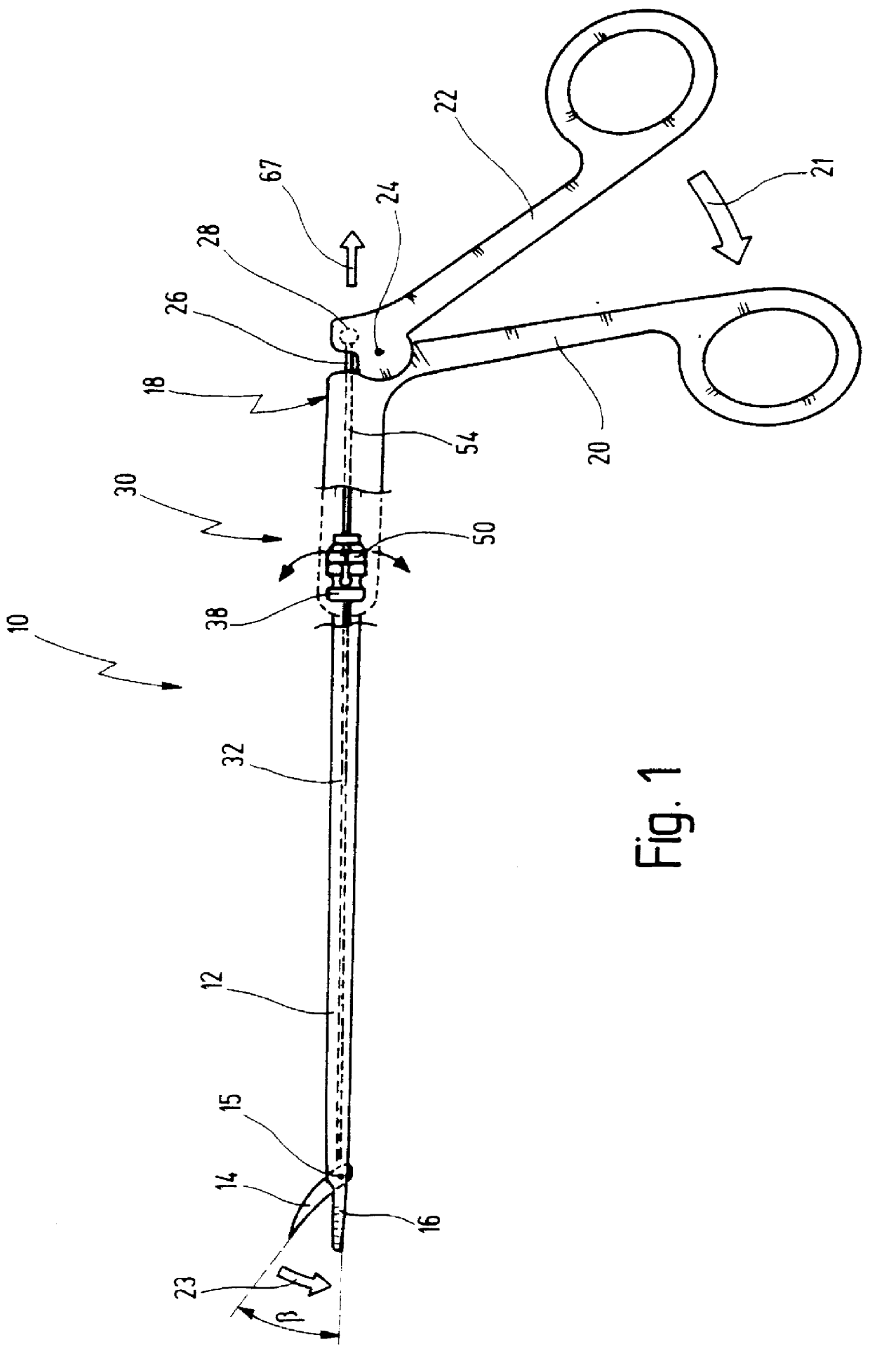 Surgical instrument with an apparatus for limiting the transfer of a force