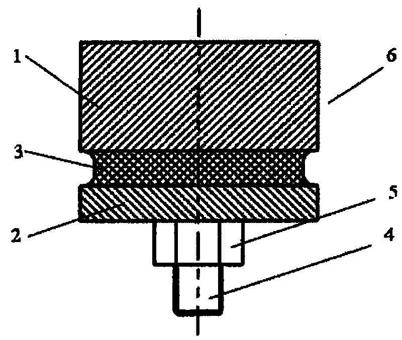 Vibration reduction block and front suspended crossbeam provided with same
