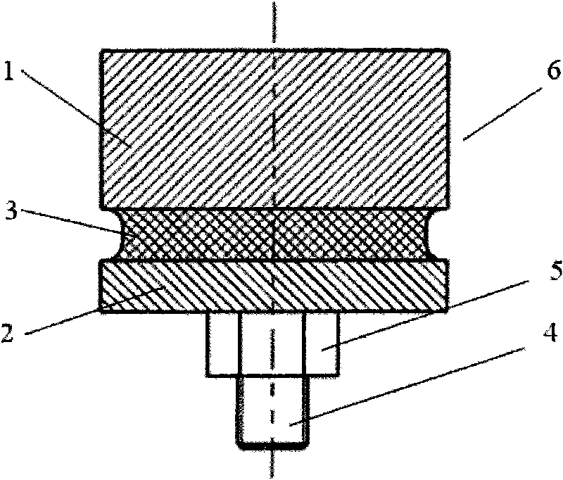 Vibration reduction block and front suspended crossbeam provided with same