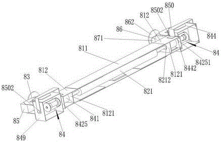 Sleeper changing machine with telescopic cantilever beam device