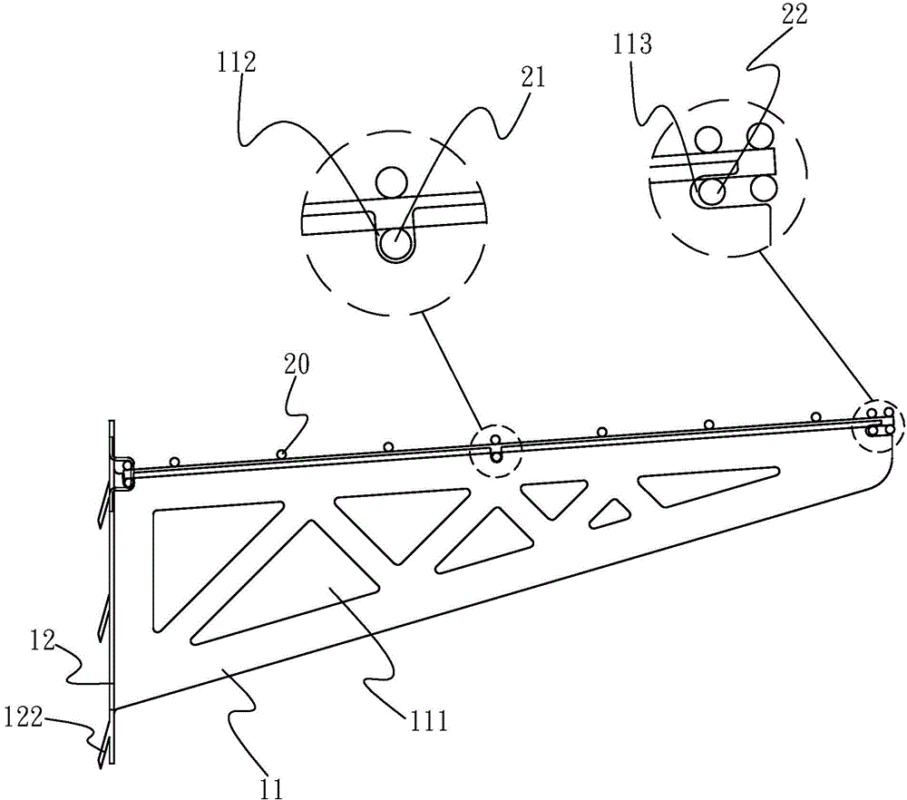Lift-on-lift-off type otter board goods shelf and manufacturing method thereof