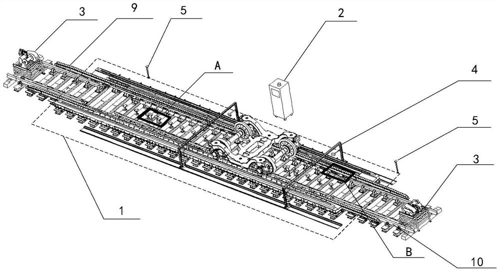 A Ground Track Changing Test Device for Gauge Changing Bogies