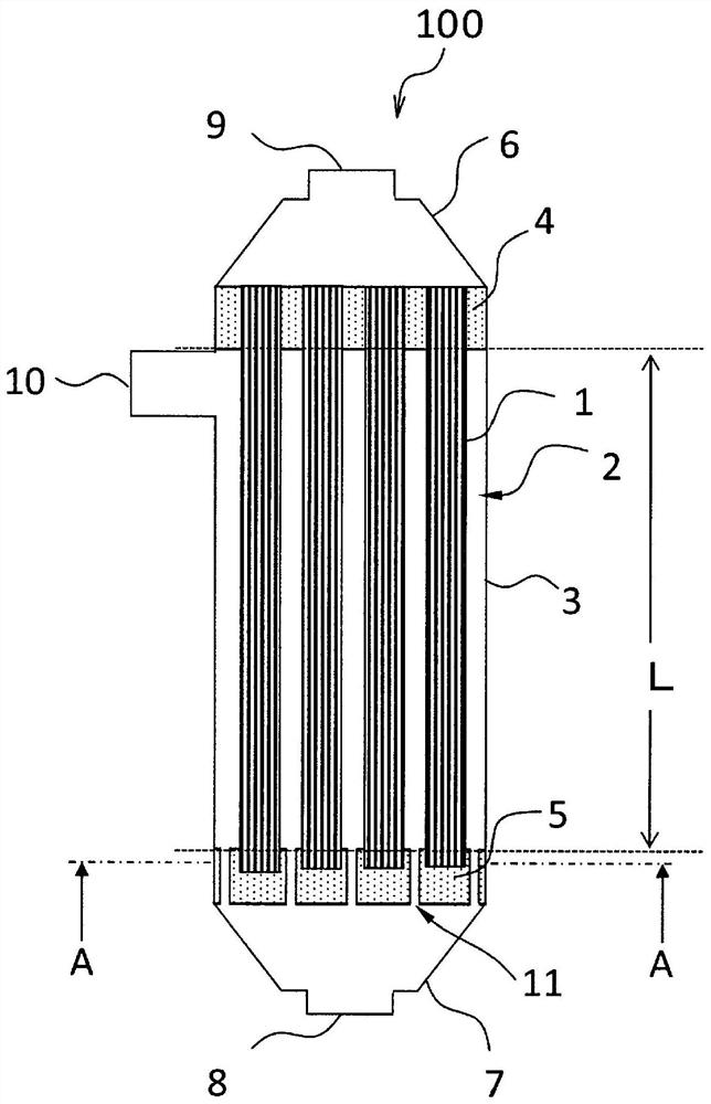 Hollow fiber membrane module and its operation method