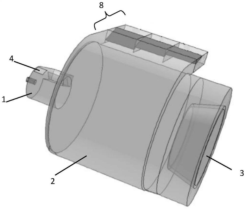 Liquid deslagging cyclone furnace with three-section type secondary air control valve