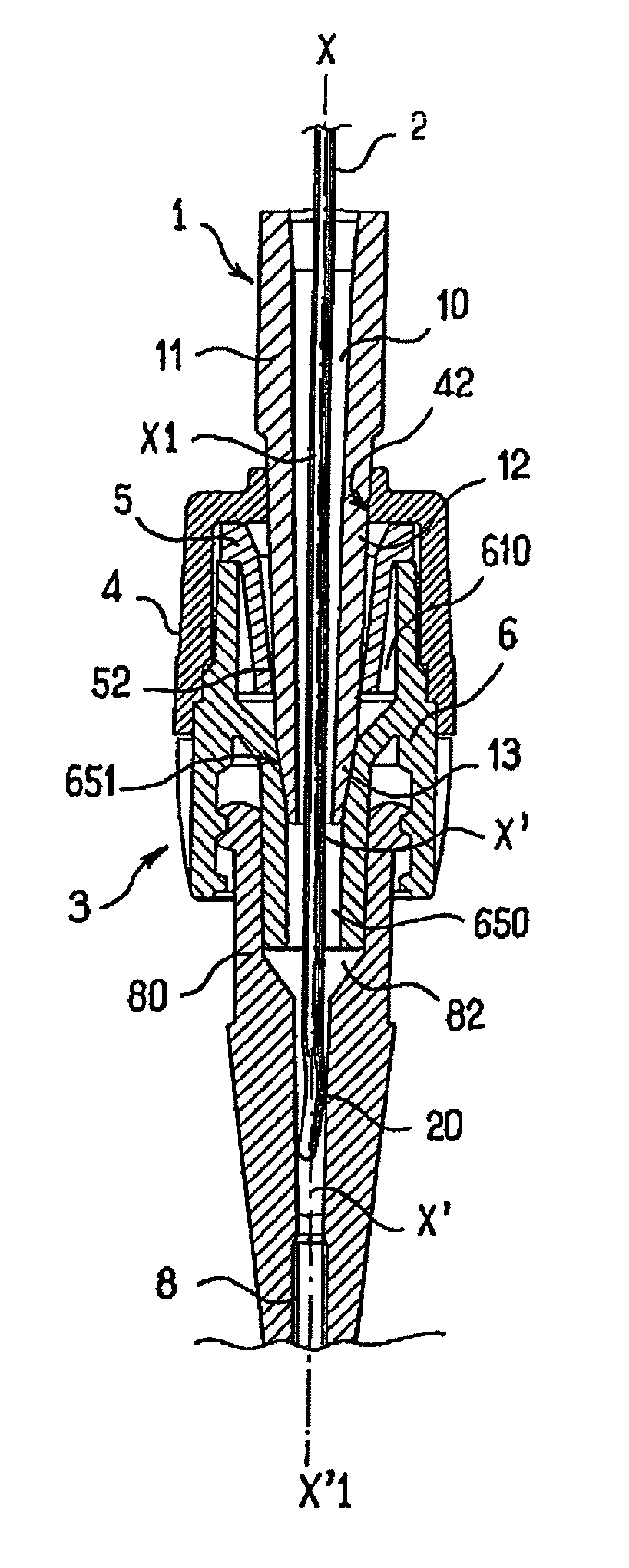 Device for introducing a catheter guide wire into a vessel