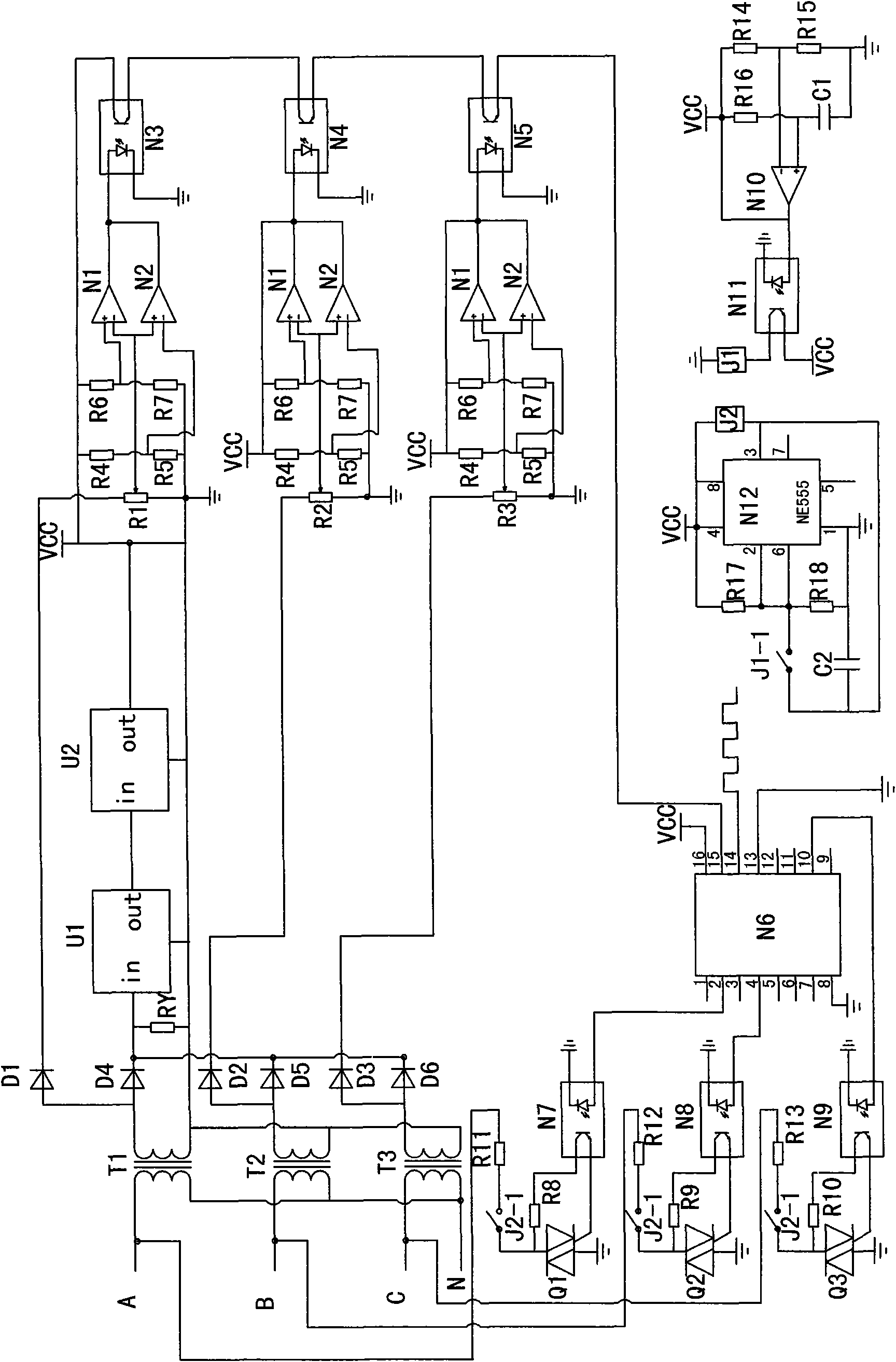 Protection device of power supply line disconnection fault