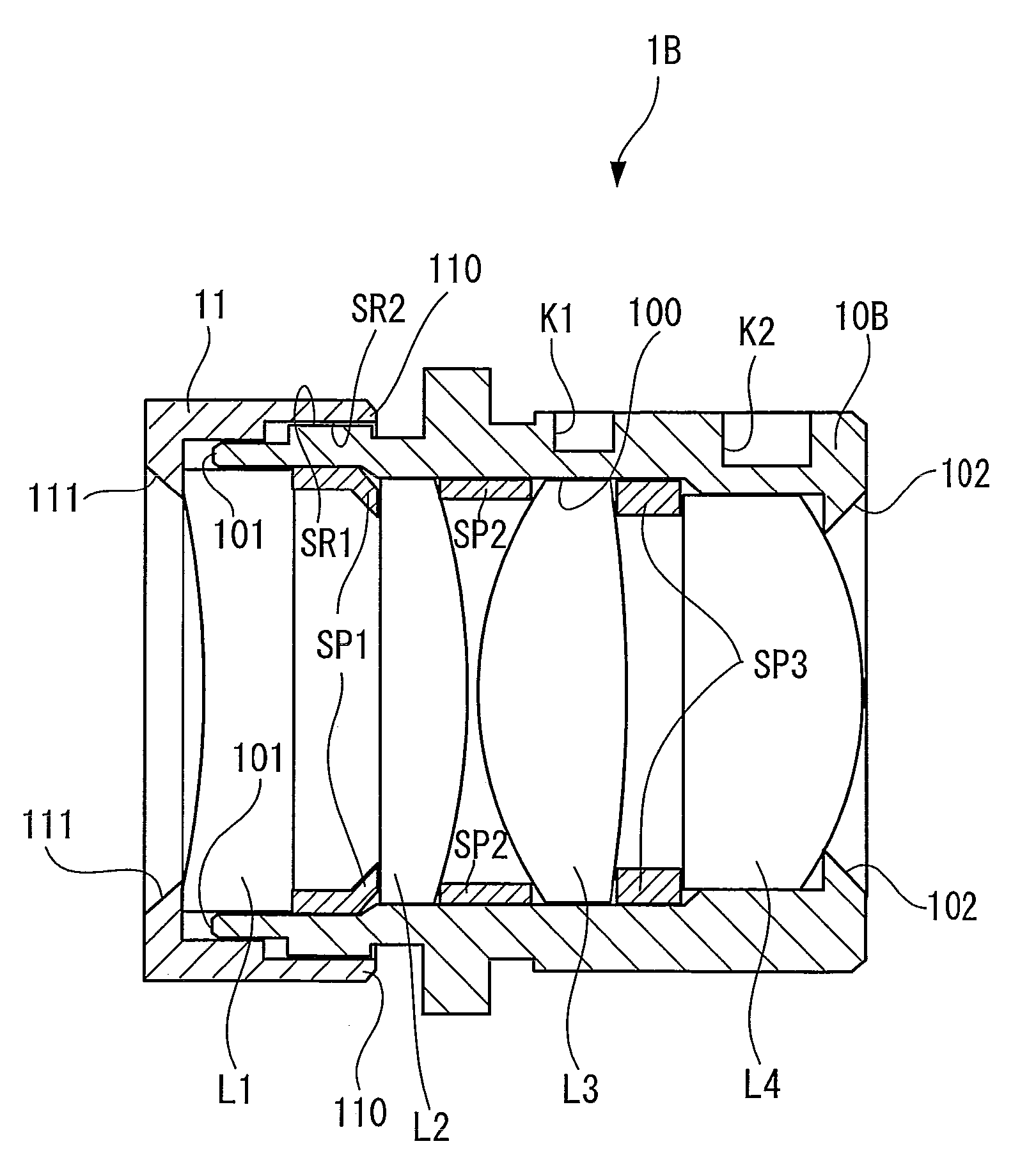 Lens frame, lens assembly and image-taking apparatus