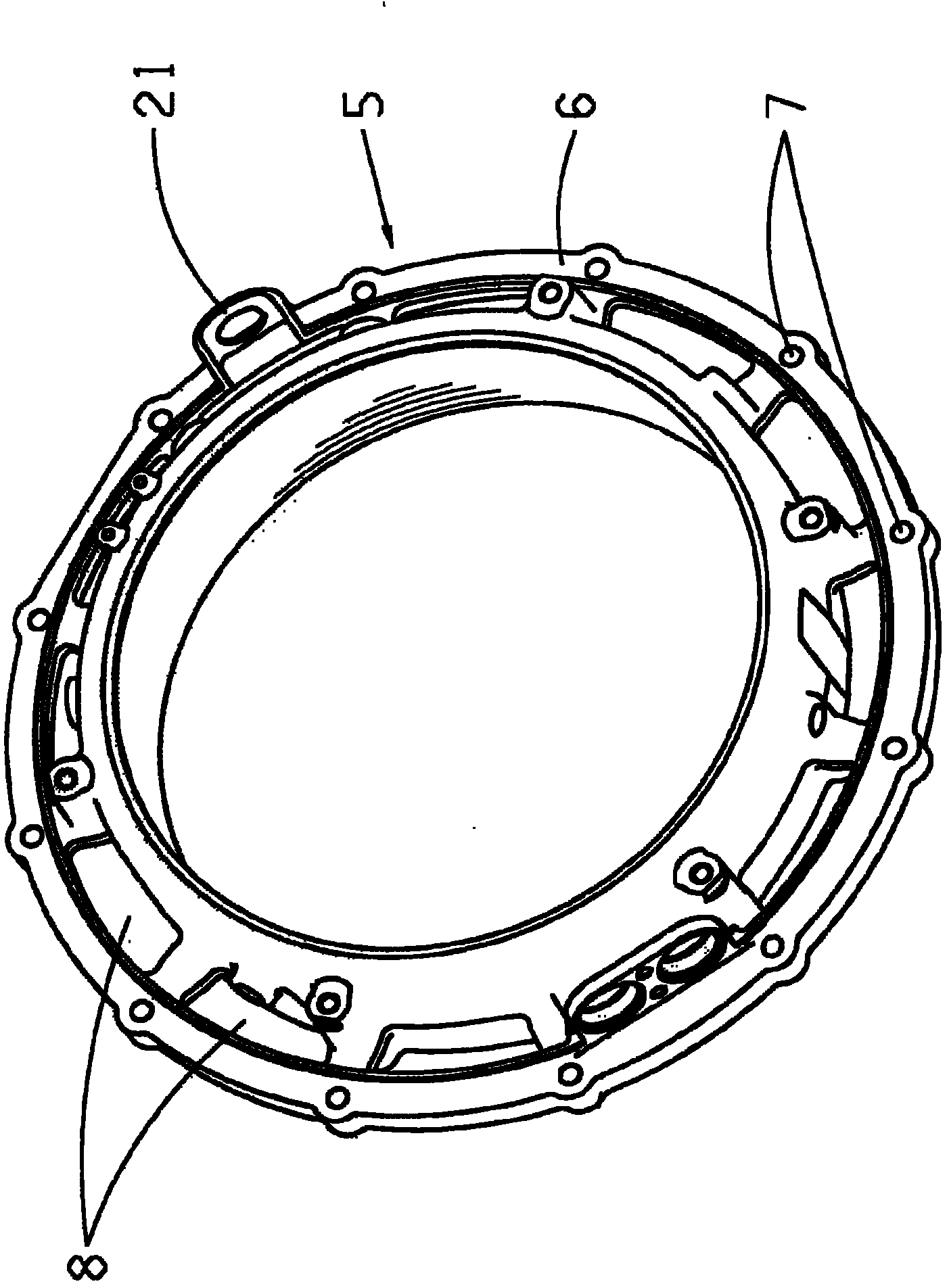 Electric machine comprising a stator support for a hybrid drive train