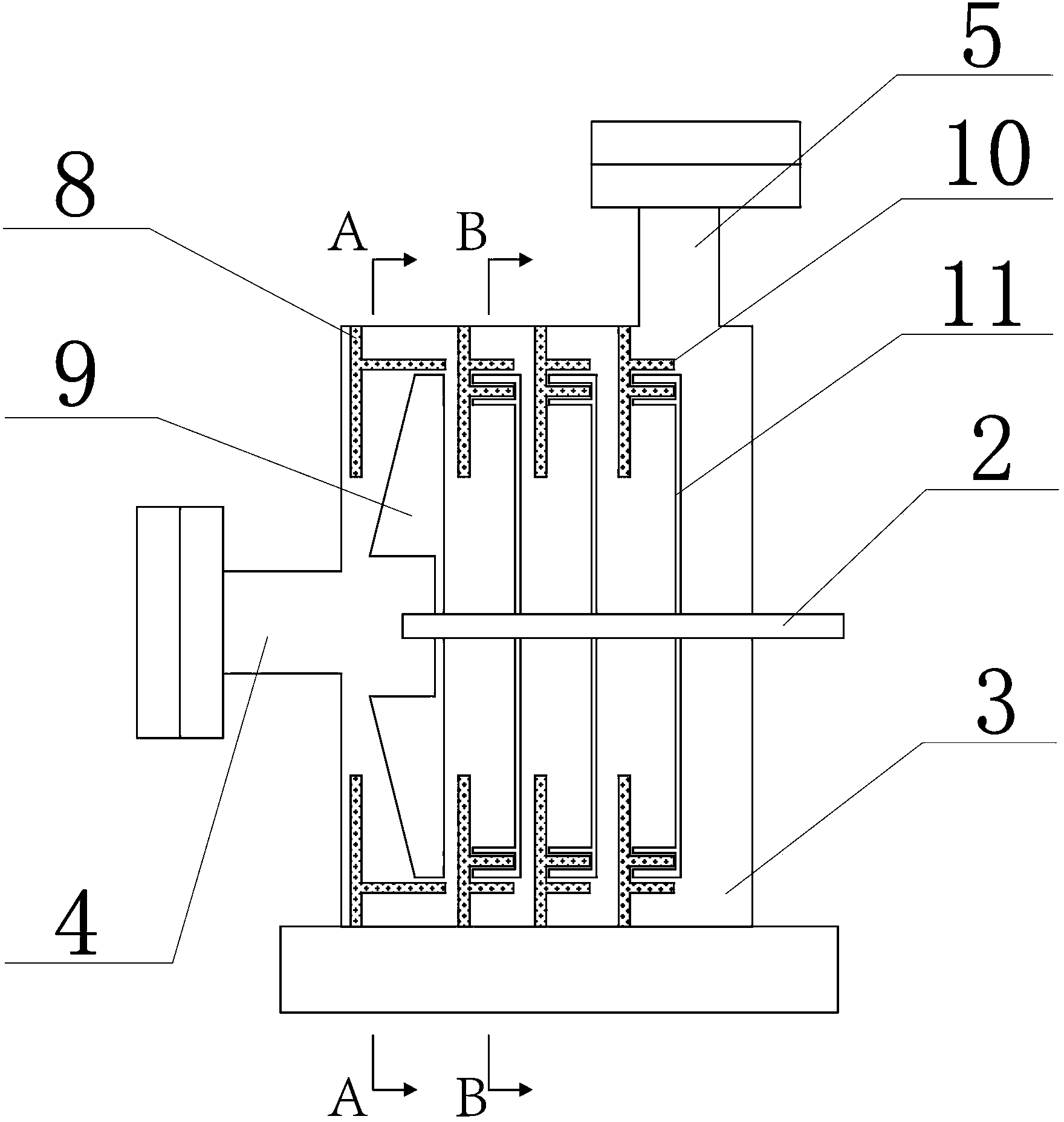 Siphon blade type phosphoric acid extractor