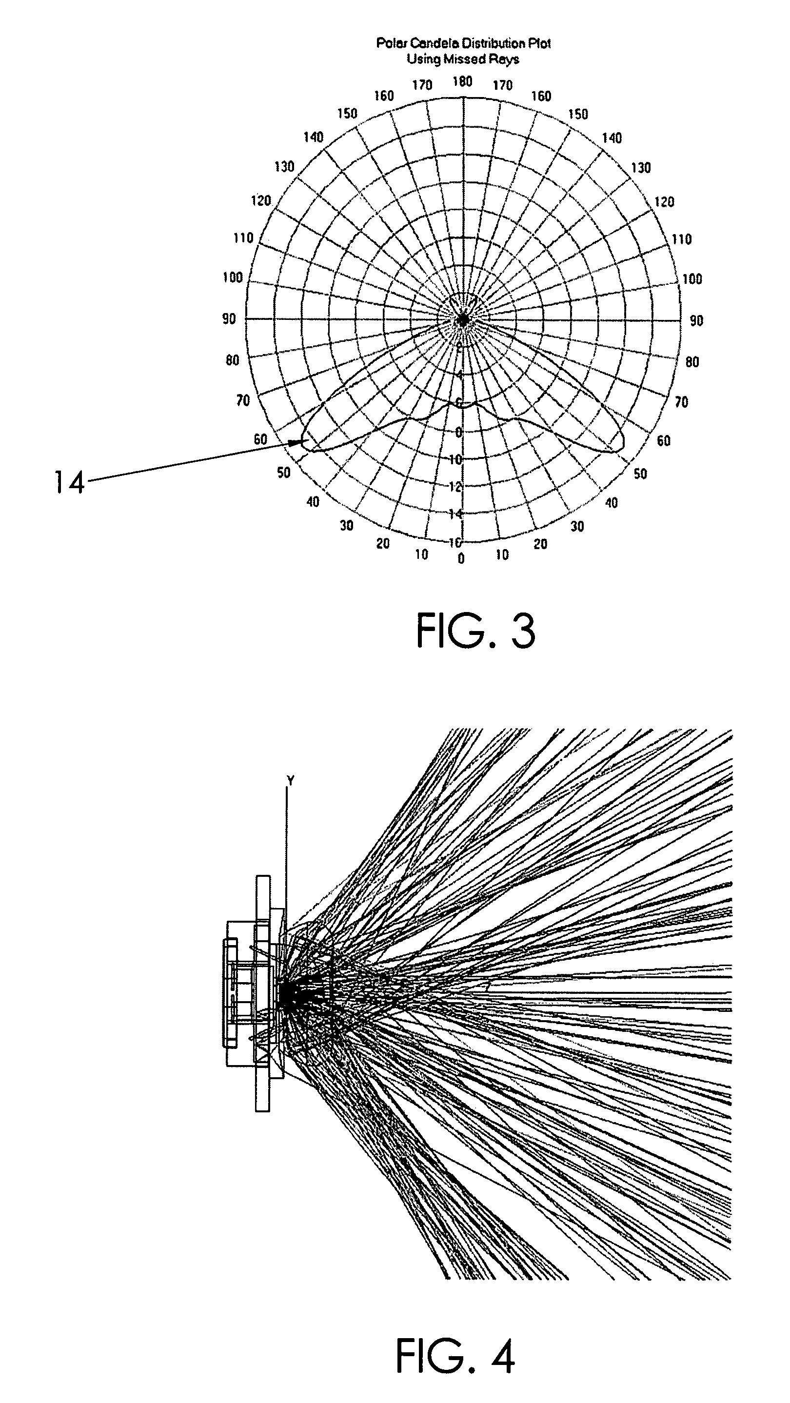 LED device for wide beam generation