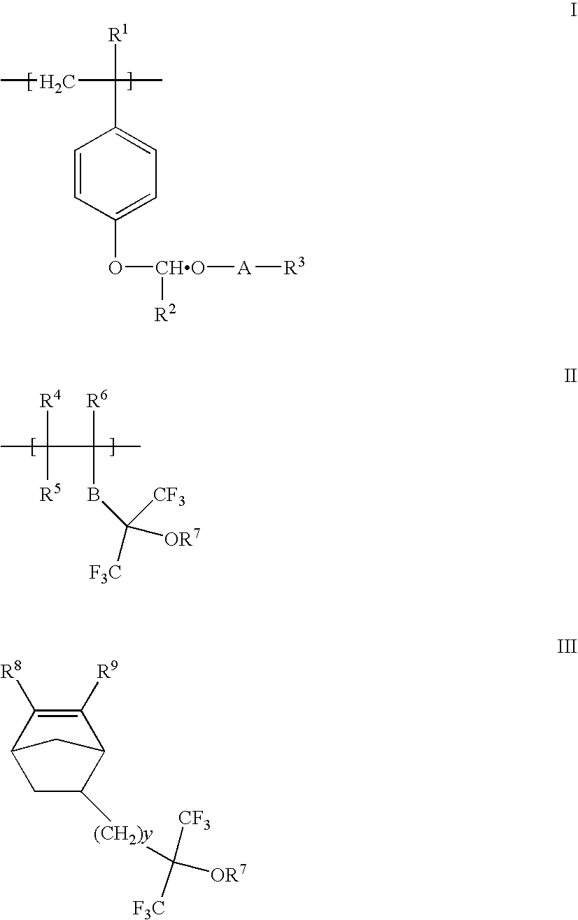 Acetal protected polymers and photoresists compositions thereof