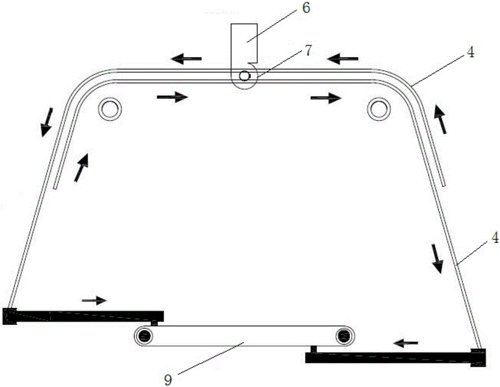 Arc-shaped guide rail cab sun-shading device