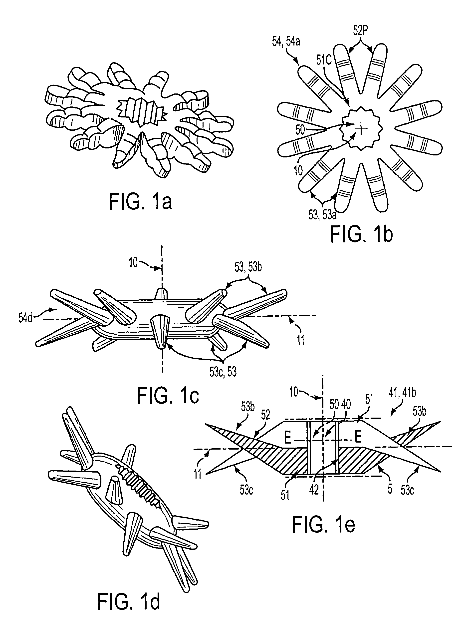 Cosmetic product applicator with multiple typically oriented elements