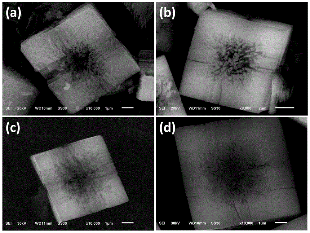SAPO-34 molecular sieve of larger specific surface area and hollow alumina-rich hierarchical pore structures and application thereof