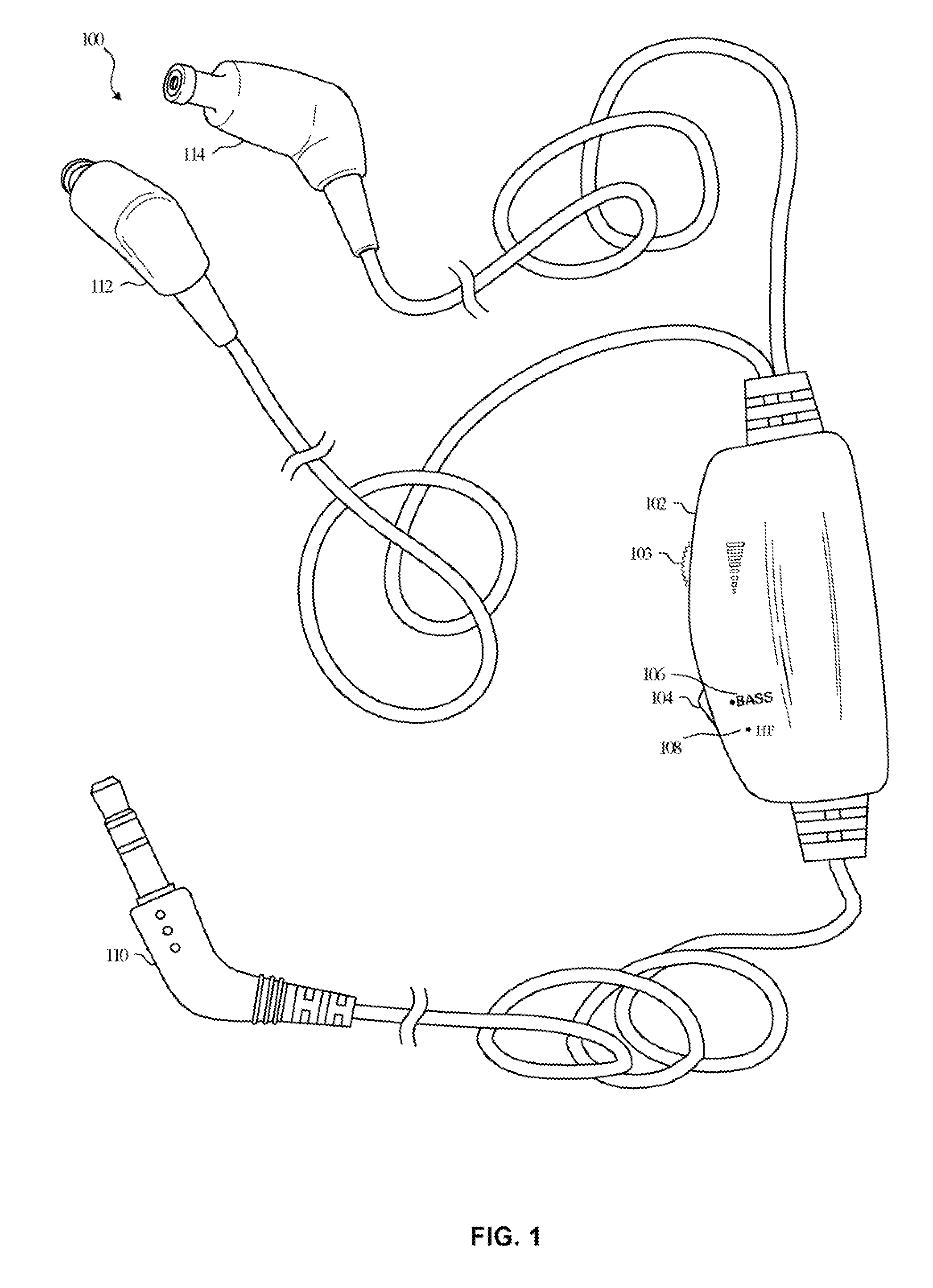 Variable output earphone system