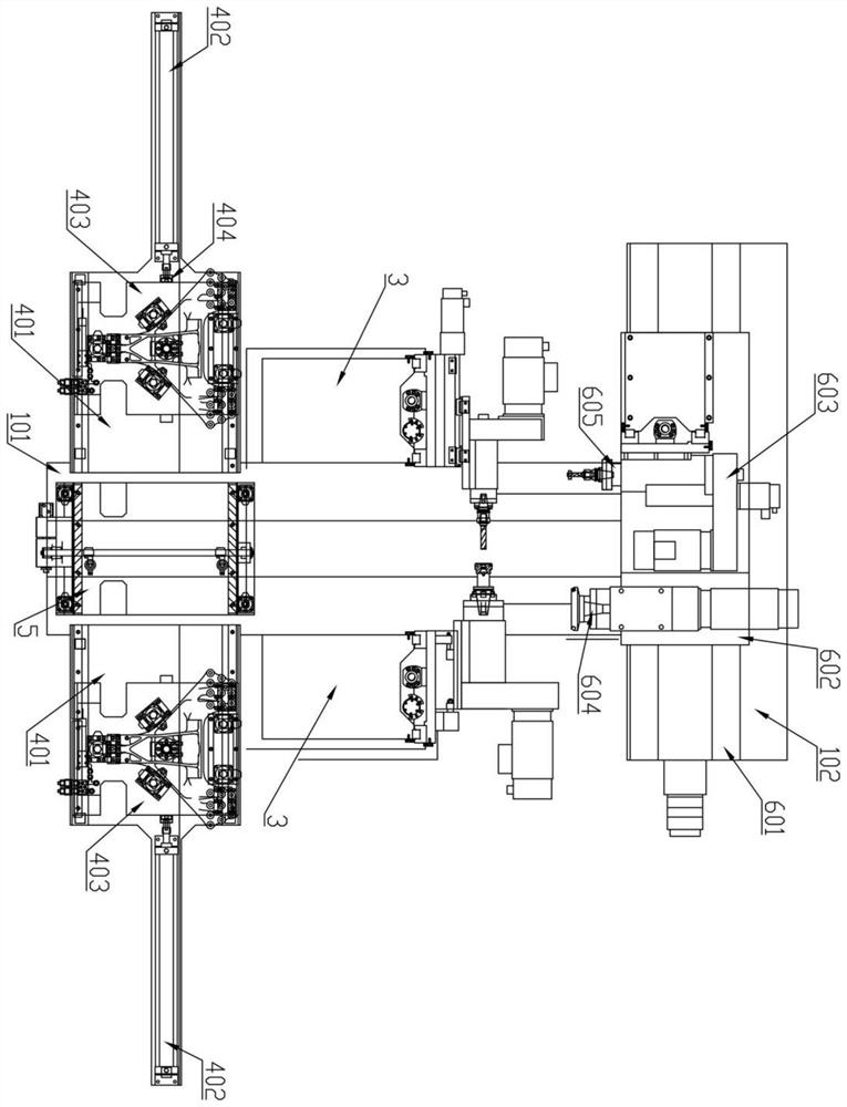 Suspension support three-face numerical control milling machine