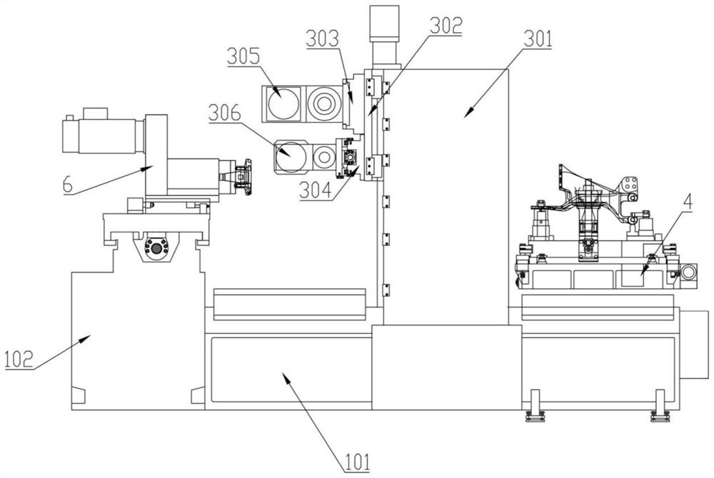 Suspension support three-face numerical control milling machine