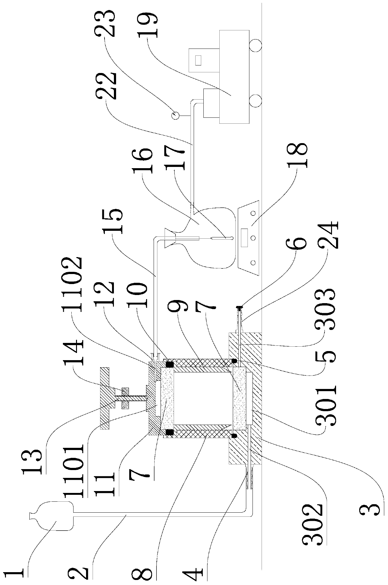 Rapid penetration test device for low permeability media