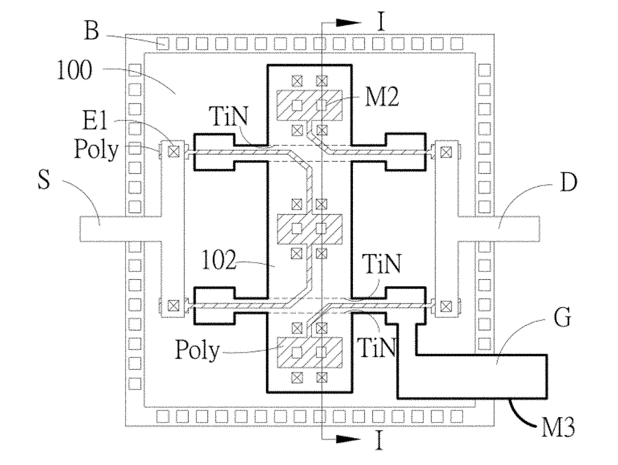 Cmos-mems resonant transducer and method for fabricating the same