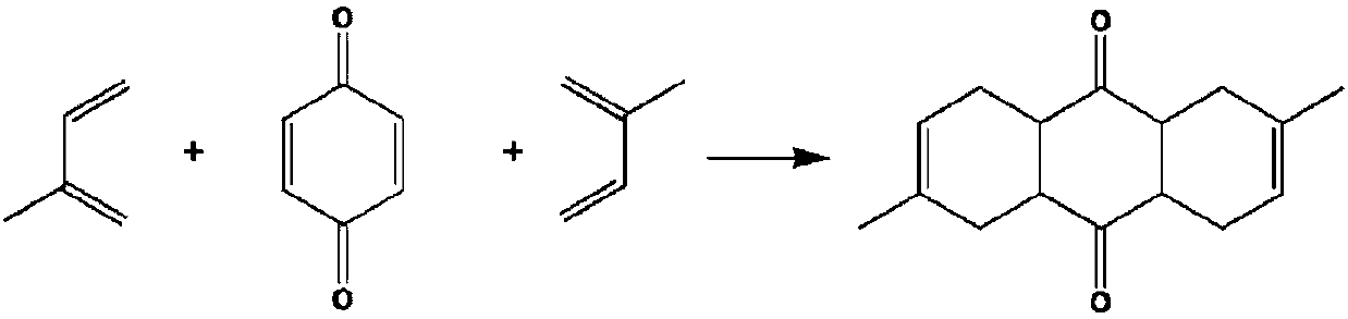 Method for preparing 2,6-dimethyl anthracene from isoprene and 1,4-benzoquinone