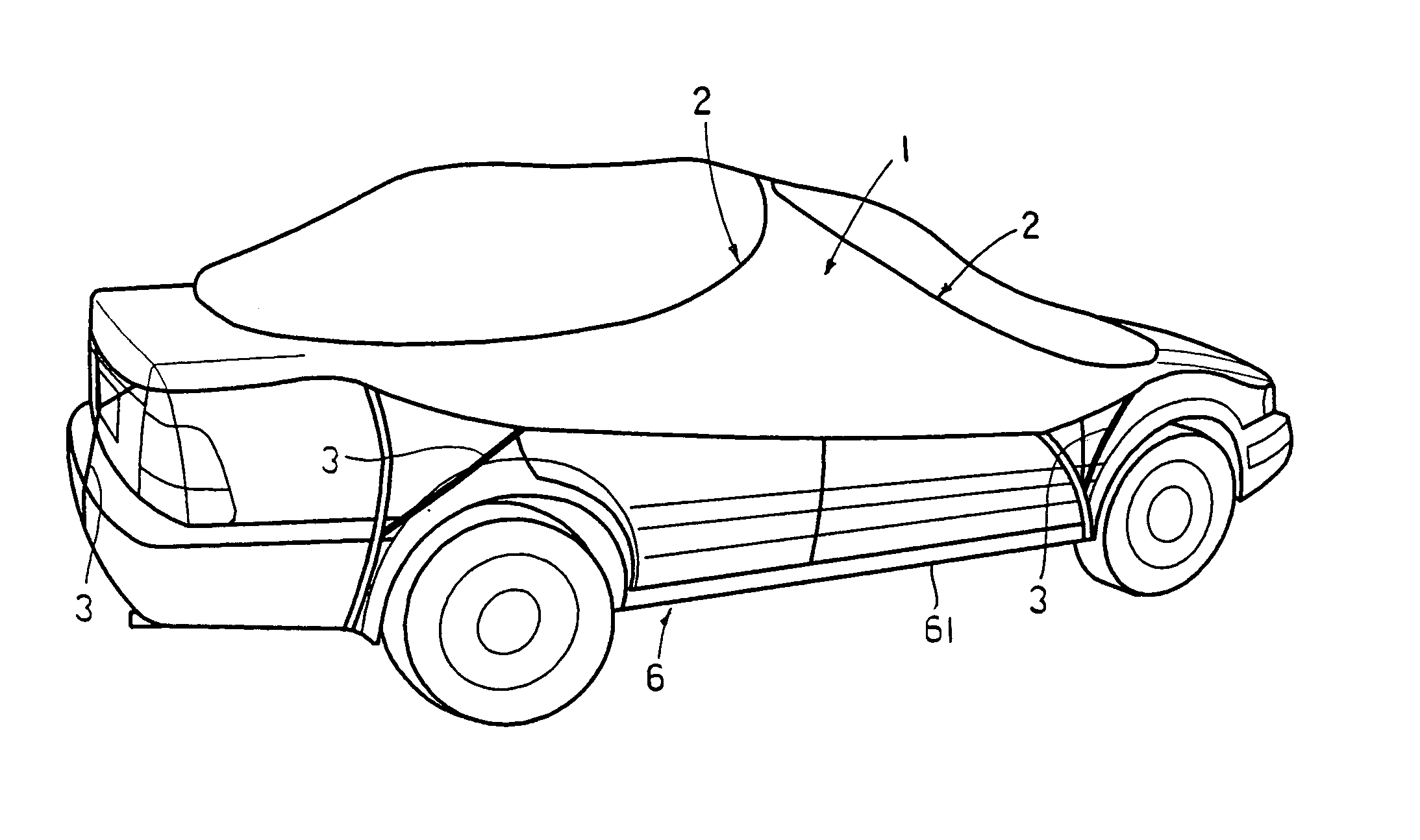 Protective cover for motor vehicle