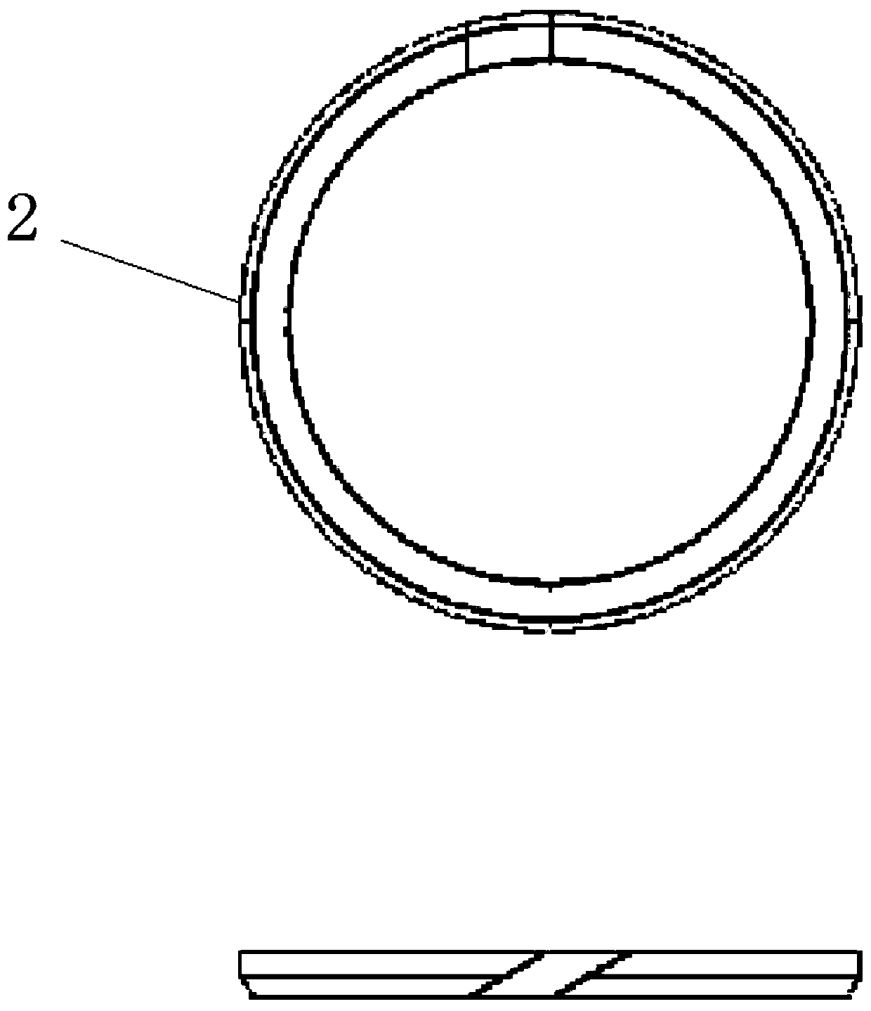 Reverse triangular double-ring pipe clamping piece connecting structure