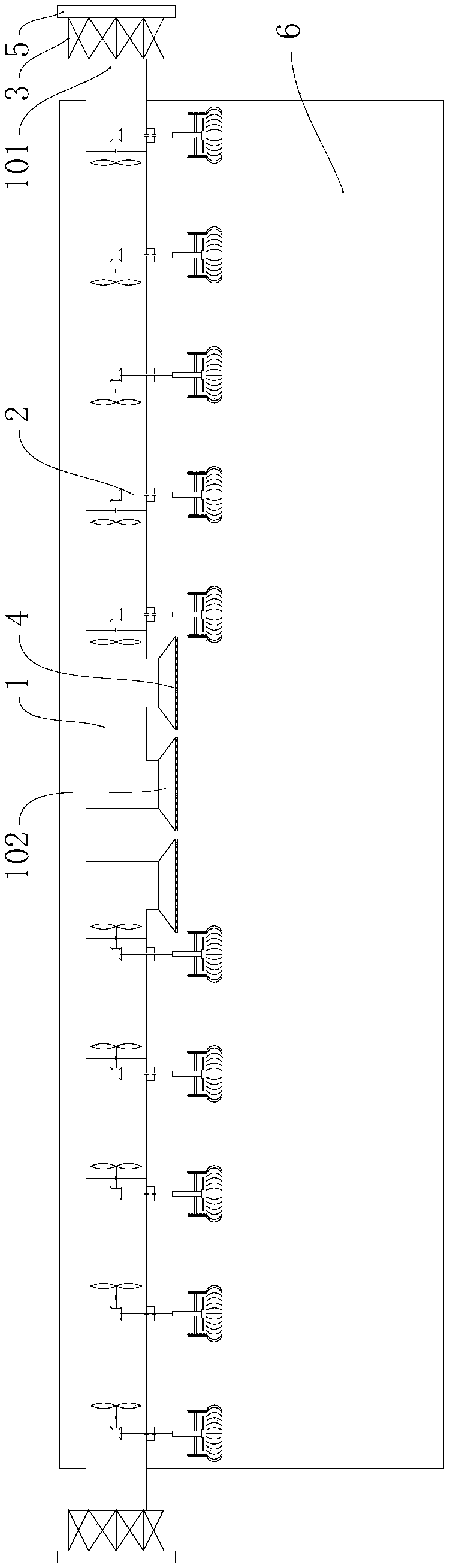 Unpowered ventilation device and tunnel
