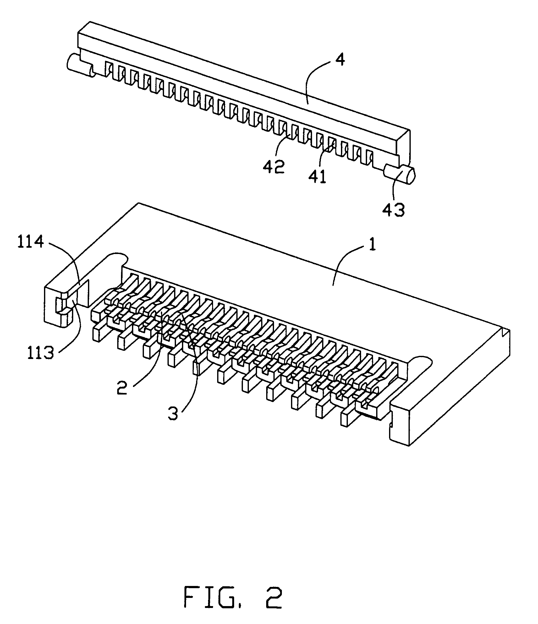 Connector for flexible printed circuit