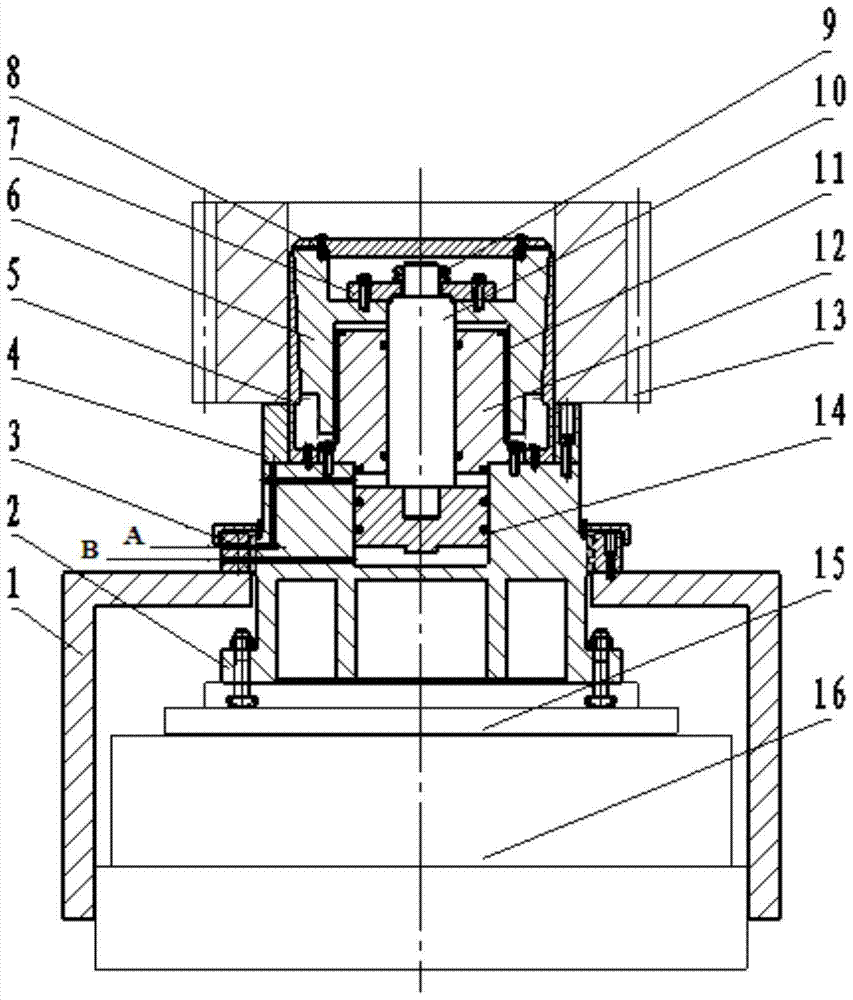 A hydraulic gear grinding fixture capable of quickly replacing large-sized workpieces and its clamping method