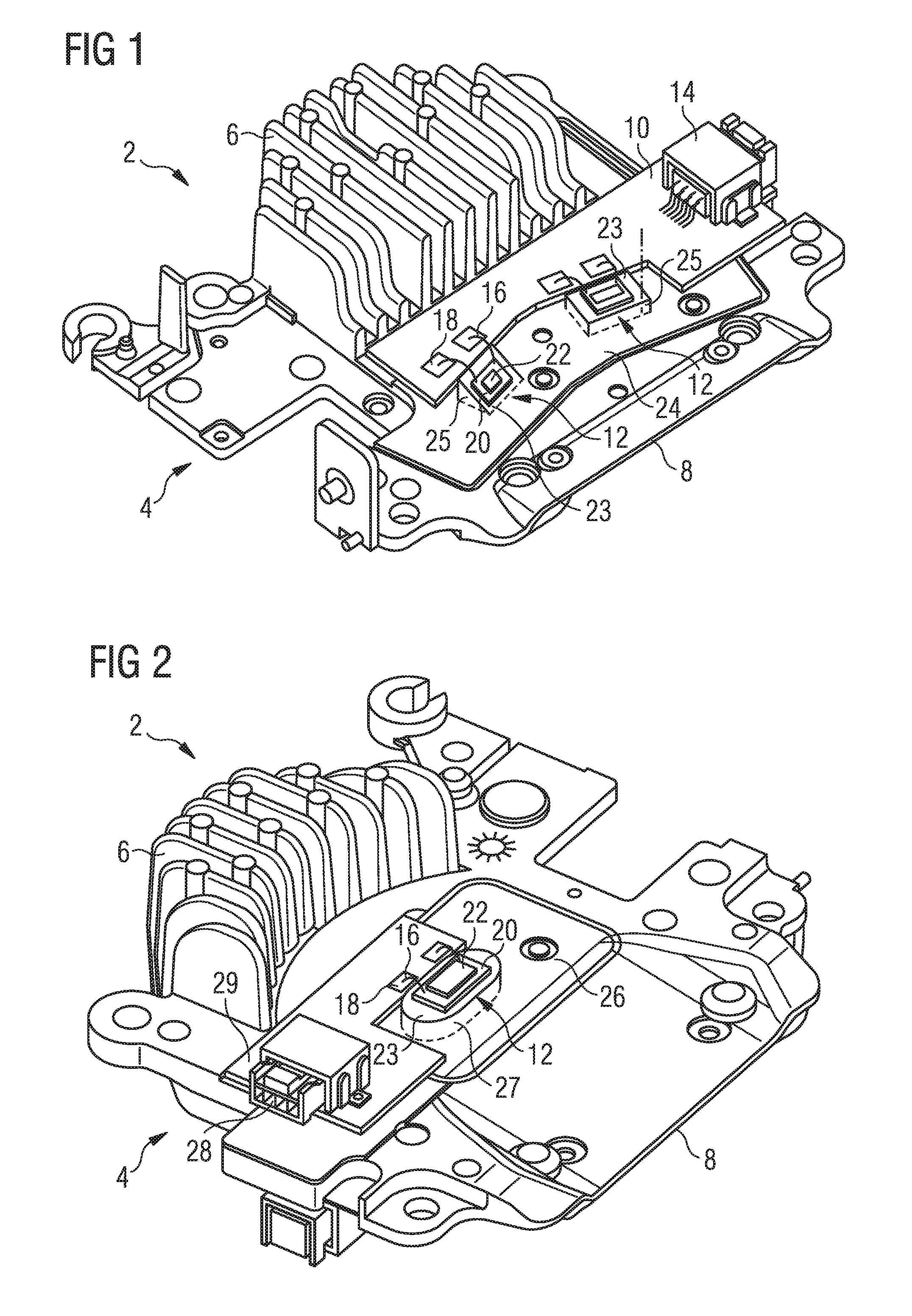 LED support with reception surface and electrical connection by wire-bonding