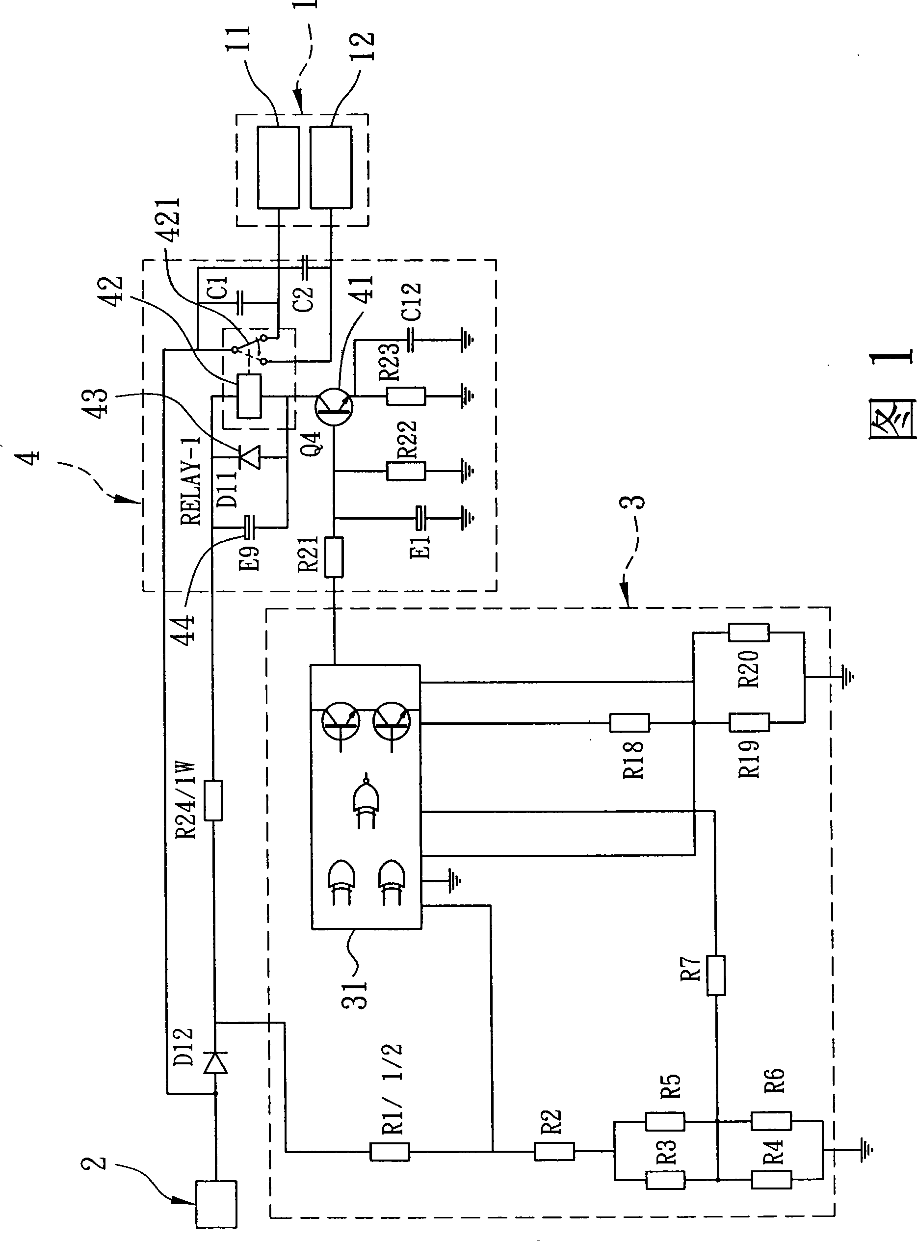 Control circuit device having automatic switching light function