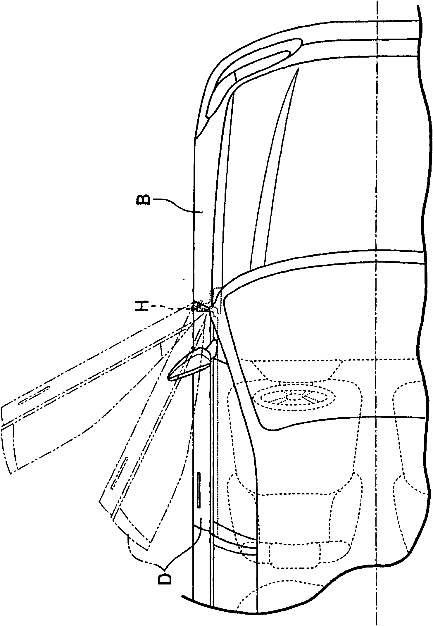 Vehicular door-hinge device with checker