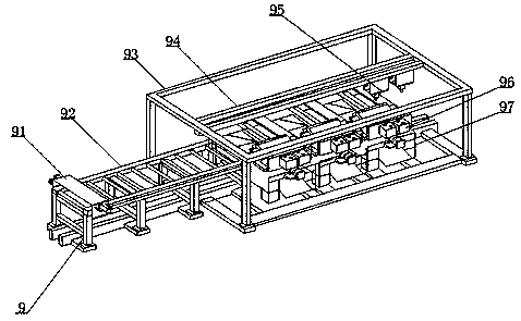 Aluminum template sawing and punching integrated automatic production line